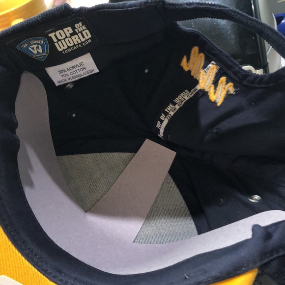 West Virginia University Mountaineers NCAA Dog Ear Down Flap Strapback Hat Cap - Picture 7 of 7